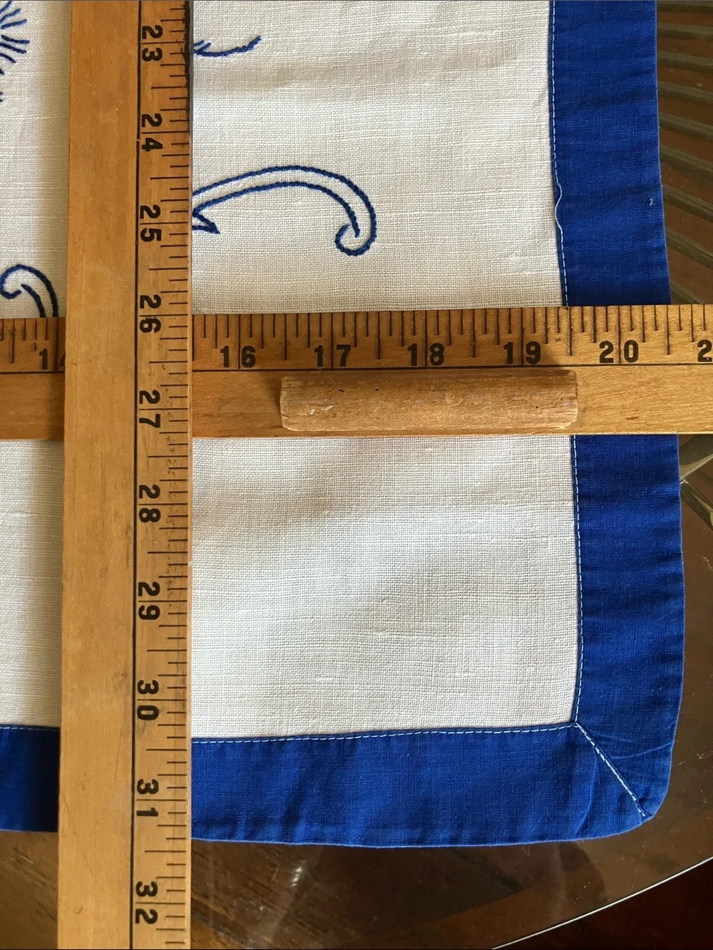 Vintage Swedish large size hand embroidered guest towel dish towel